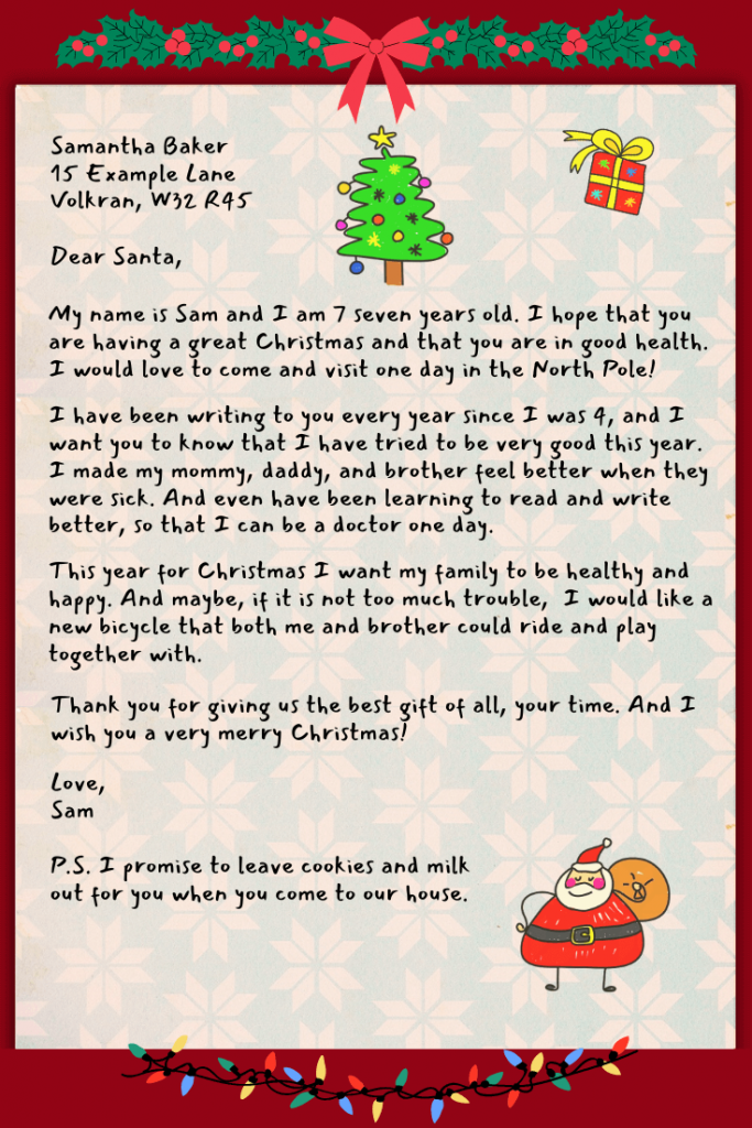 dear santa letter example
